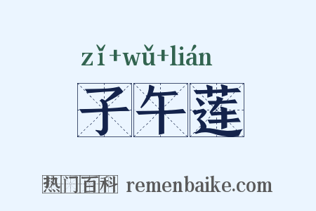 子午莲是什么意思的图片